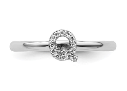 14k White Gold Rings Style SK2112QW - Classique Jewelry Inc.
