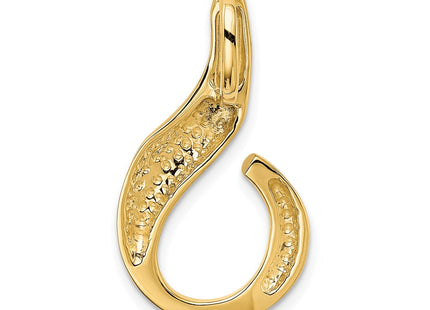 14K Polished Curl Slide Fits up to 6mm Regular/Fancy/Reversible Omega, view 3