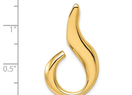 14K Polished Curl Slide Fits up to 6mm Regular/Fancy/Reversible Omega, view 4