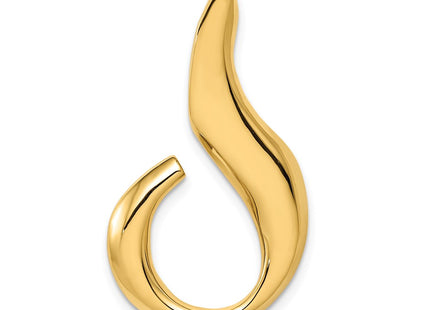 14K Polished Curl Slide Fits up to 6mm Regular/Fancy/Reversible Omega