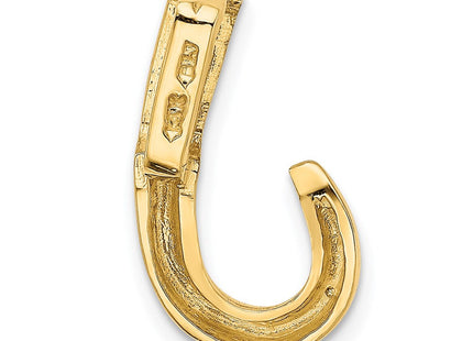 14K Polished Hook Slide Fits up to 6mm Regular/8mm Fancy or Reversible Omega, view 2