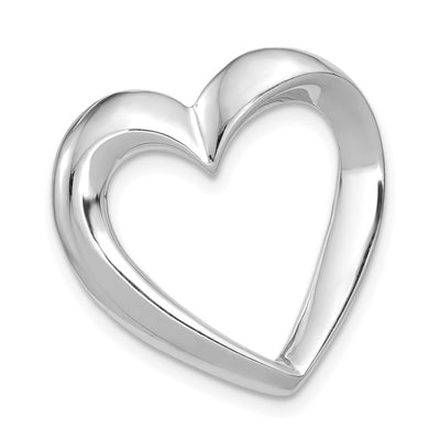 14K white gold heart pendants & charm