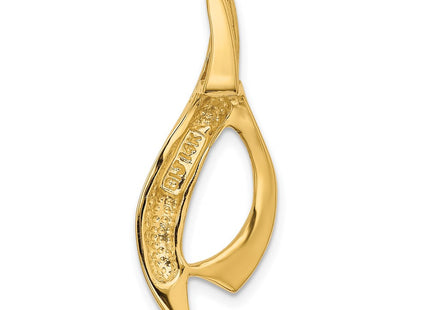 14K Polished Flame Slide Fits up to 6mm Regular/Fancy/Reversible Omega, view 3