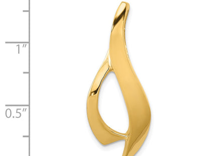 14K Polished Flame Slide Fits up to 6mm Regular/Fancy/Reversible Omega, view 4