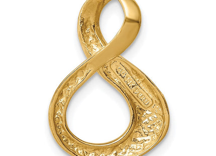 14K Polished Figure Eight Slide Fits up to 3mm Regular/6mm Fancy or Reversible Omega, view 2