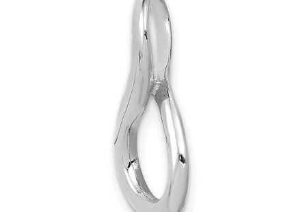 14k White Gold Polished Slide Fits up to Regular/ Fancy or Reversible Omega (Style SL292W)