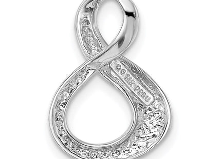 14k White Gold Polished Slide Fits up to Regular/ Fancy or Reversible Omega (Style SL292W)