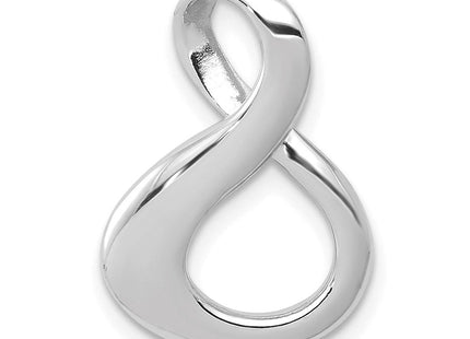 14k White Gold Polished Slide Fits up to Regular/ Fancy or Reversible Omega (Style SL292W)