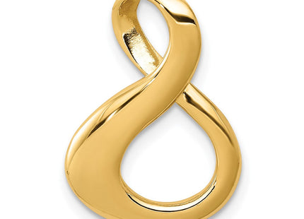 14K Polished Figure Eight Slide Fits up to 3mm Regular/6mm Fancy or Reversible Omega