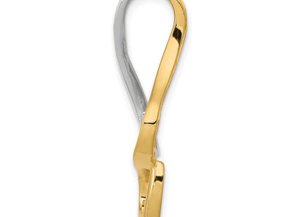 14k Two-Tone Slide Fits up to Regular/Fancy/Reversible Omega (Style SL296)