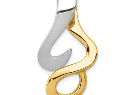 14k Two-Tone Slide Fits up to Regular/Fancy/Reversible Omega (Style SL296)
