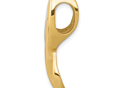 14k Two-Tone Slide Fits up to Regular/Fancy/Reversible Omega, 30 x 14mm