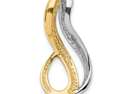 14k Two-Tone Slide Fits up to Regular/Fancy/Reversible Omega, 30 x 14mm