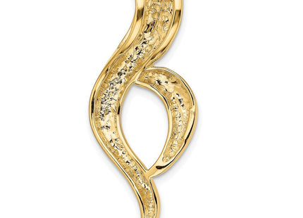 14K Polished Swirl Slide Fits up to 6mm Regular/8mm Fancy or Reversible Omega, view 2