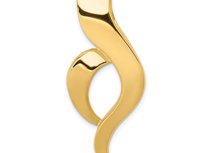 14K Polished Swirl Slide Fits up to 6mm Regular/8mm Fancy or Reversible Omega