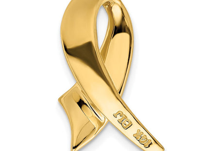 14K Polished Wide Ribbon Slide Fits up to 6mm Regular/10mm Fancy or Reversible Omega, view 2