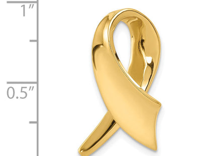 14K Polished Wide Ribbon Slide Fits up to 6mm Regular/10mm Fancy or Reversible Omega, view 4