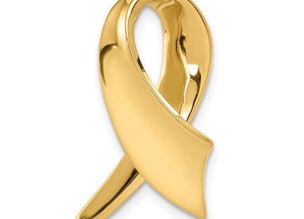 14K Polished Wide Ribbon Slide Fits up to 6mm Regular/10mm Fancy or Reversible Omega