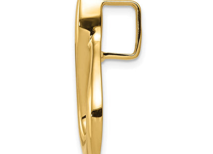 14K Polished Teardrop Slide Fits up to 4mm Regular/6mm Fancy or Reversible Omega, view 3