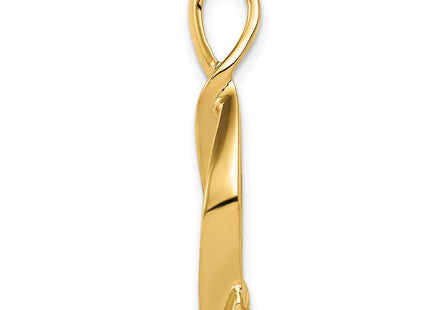 14K gold pendants & charm, alternate view