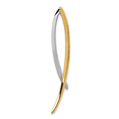 14K Two-Tone Slide Fits up to Regular/Fancy/Reversible Omega, 48 x 8mm