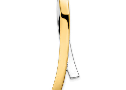 14k Two-Tone Slide Fits up to Regular/Fancy/Reversible Omega, 48 x 8mm