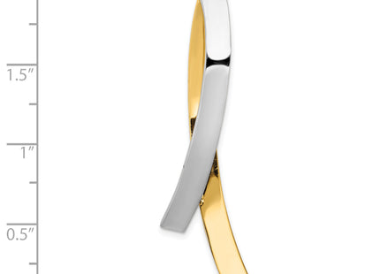 14k Two-Tone Slide Fits up to Regular/Fancy/Reversible Omega, 48 x 8mm