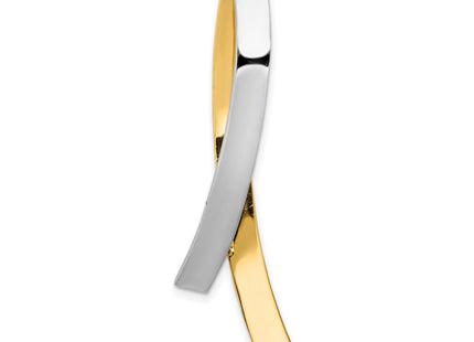 14k Two-Tone Slide Fits up to Regular/Fancy/Reversible Omega, 48 x 8mm