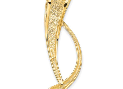 14K Polished Ribbon Slide Fits up to 8mm Regular/Fancy/Reversible Omega, view 3