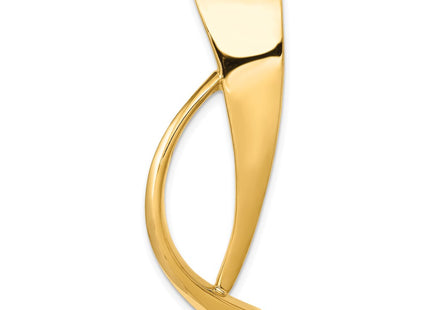 14K Polished Ribbon Slide Fits up to 8mm Regular/Fancy/Reversible Omega