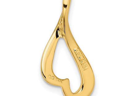 14K Polished Infinity Loop Slide Fits up to 2mm Regular/4mm Fancy or Reversible Omega, view 2