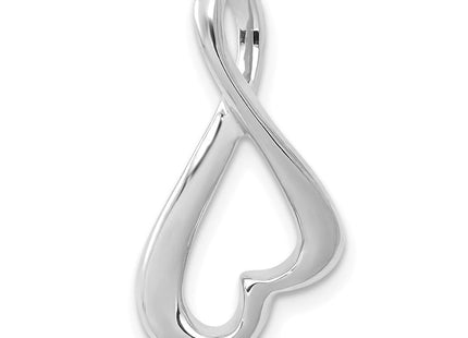 14k White Gold Polished Slide Fits up to Regular/ Fancy or Reversible Omega (Style SL549W)