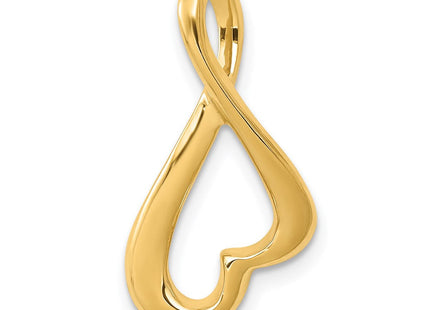 14K Polished Infinity Loop Slide Fits up to 2mm Regular/4mm Fancy or Reversible Omega