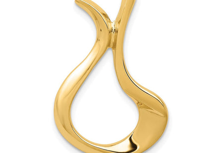 14K Polished Open Vase Slide Fits up to 2mm Regular/3mm Fancy or Reversible Omega