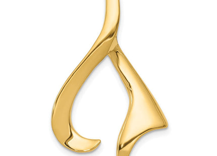14K Polished Swallowtail Slide Fits up to 2mm Regular/6mm Fancy or Reversible Omega