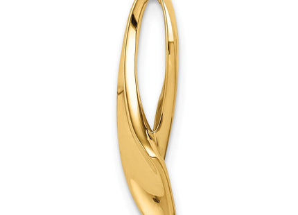 14K Polished Ribbon Slide Fits up to 2mm Regular/6mm Fancy or Reversible Omega, view 3