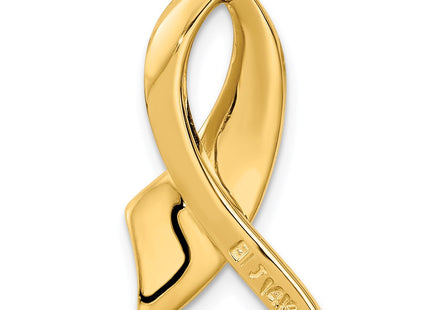 14K Polished Ribbon Slide Fits up to 2mm Regular/6mm Fancy or Reversible Omega, view 2