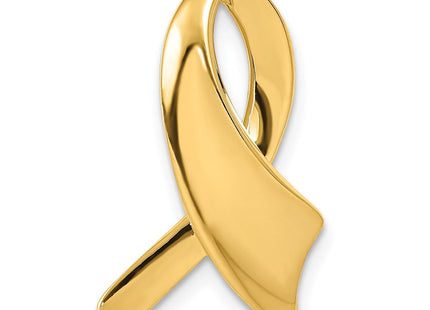 14K Polished Ribbon Slide Fits up to 2mm Regular/6mm Fancy or Reversible Omega