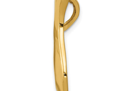 14K Polished Tulip Slide Fits up to 2mm Regular/3mm Fancy or Reversible Omega, view 3