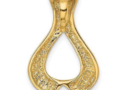 14K Polished Tulip Slide Fits up to 2mm Regular/3mm Fancy or Reversible Omega, view 2
