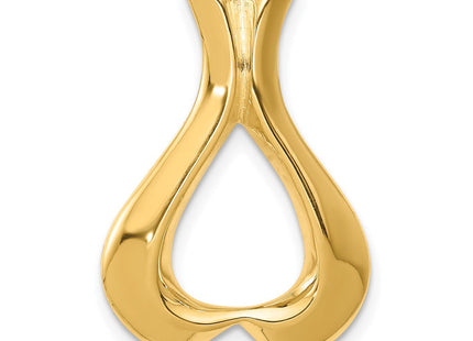 14K Polished Tulip Slide Fits up to 2mm Regular/3mm Fancy or Reversible Omega