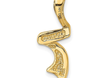 14K Polished Spiral Slide Fits up to 2mm Regular/6mm Fancy or Reversible Omega, view 2