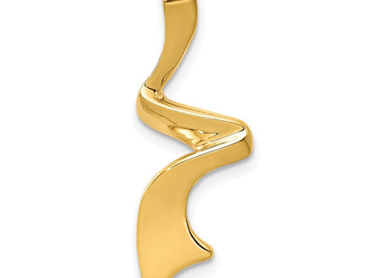 14K Polished Spiral Slide Fits up to 2mm Regular/6mm Fancy or Reversible Omega