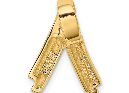 14k Polished Slide Fits up to Regular/Fancy/Reversible Omega