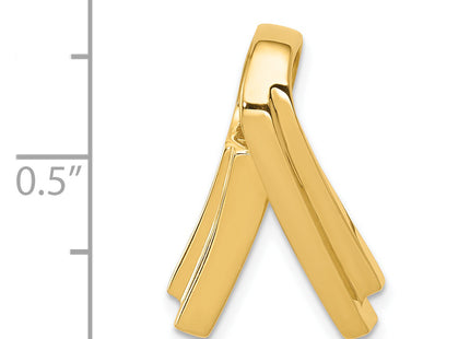 14k Polished Slide Fits up to Regular/Fancy/Reversible Omega