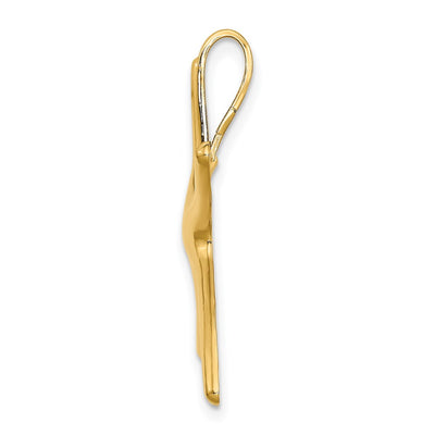 14K Polished Starfish Chain Slide