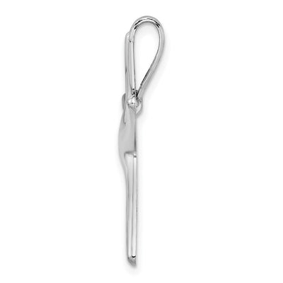 14K White Gold Starfish Chain Slide, 26.25 x 22.55mm