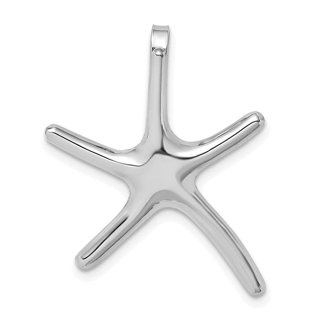 14K white gold starfish chain