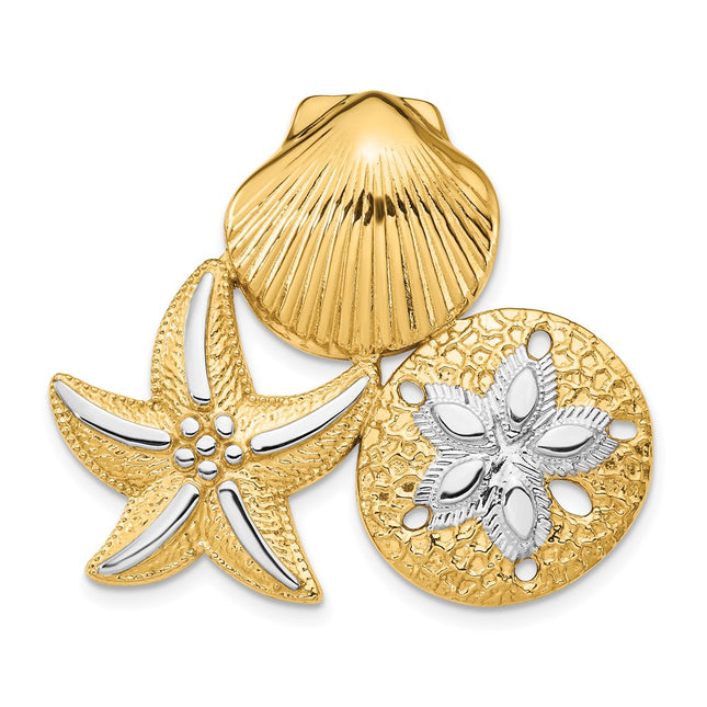 14k Yellow & Rhodium Jewelry Style SL632 - Classique Jewelry Inc.