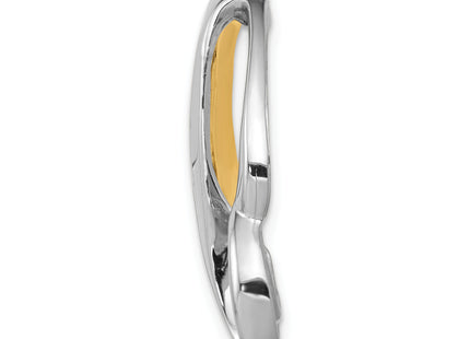 14k Two-tone Polished Slide Fits up to Regular/ Fancy or Reversible Omega, 29 x 16mm